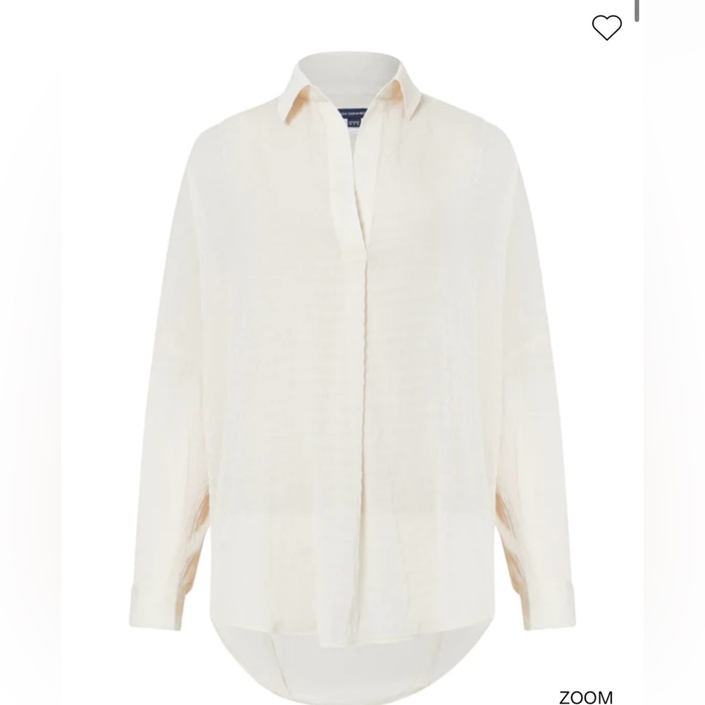 French Connection Rhodes Textured Drape Shirt - Picture 2 of 9